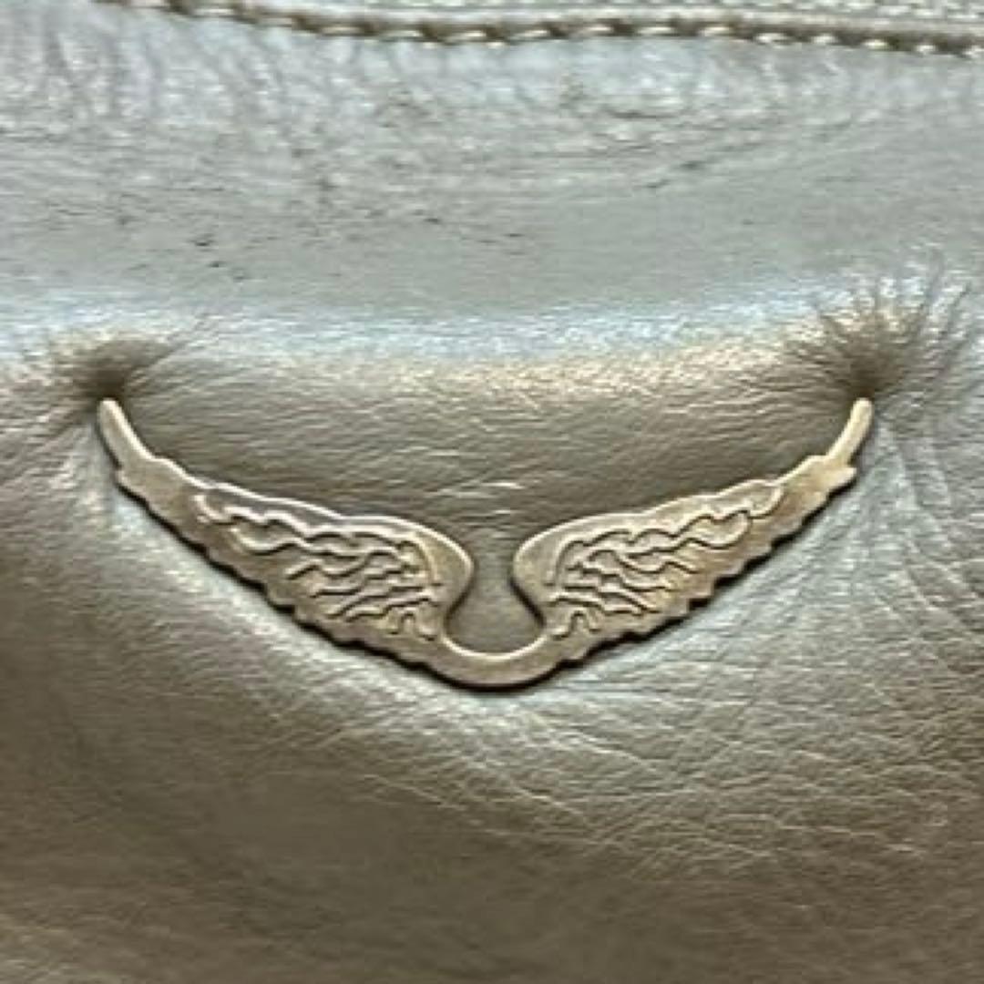 【美品】ZADIG&VOLTAIRE レザー　ボストンバッグ　2way グレー