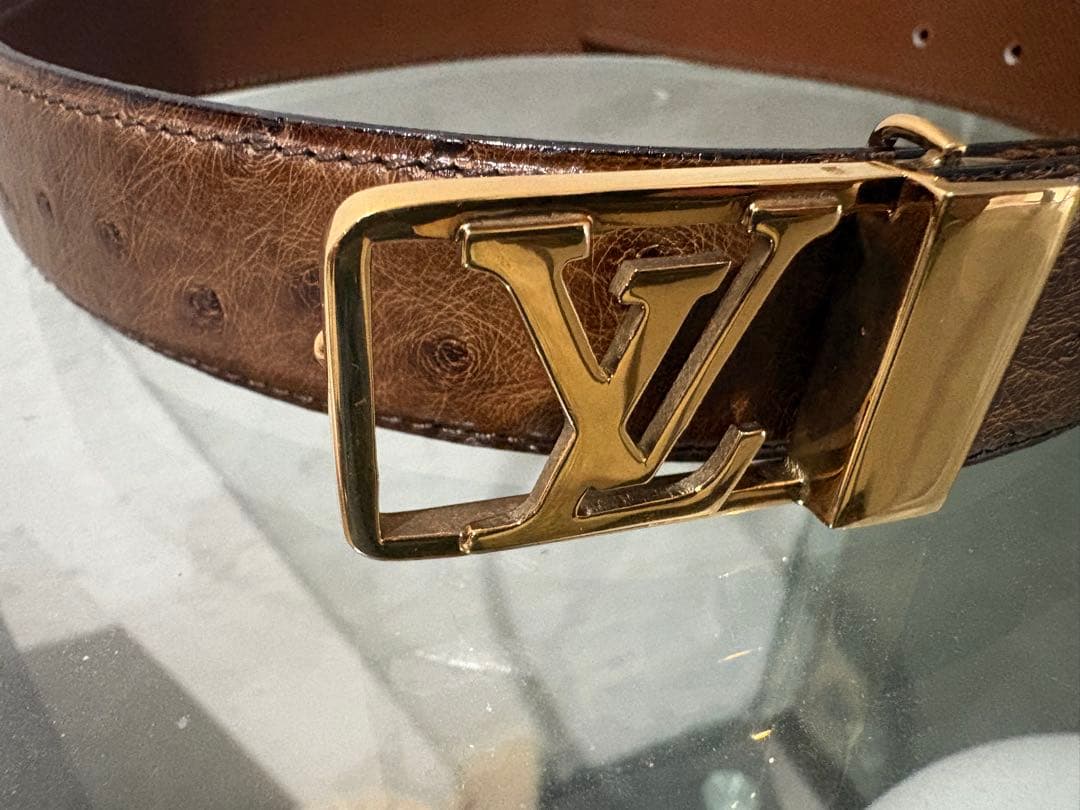 ルイヴィトン LOUIS VUITTON ベルト　オーストリッチ　革ベルト