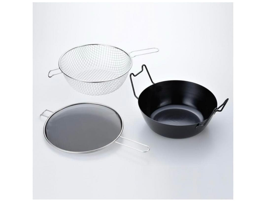 12300 ラバーゼ 燕三条　揚げ鍋 22cm セット日本製