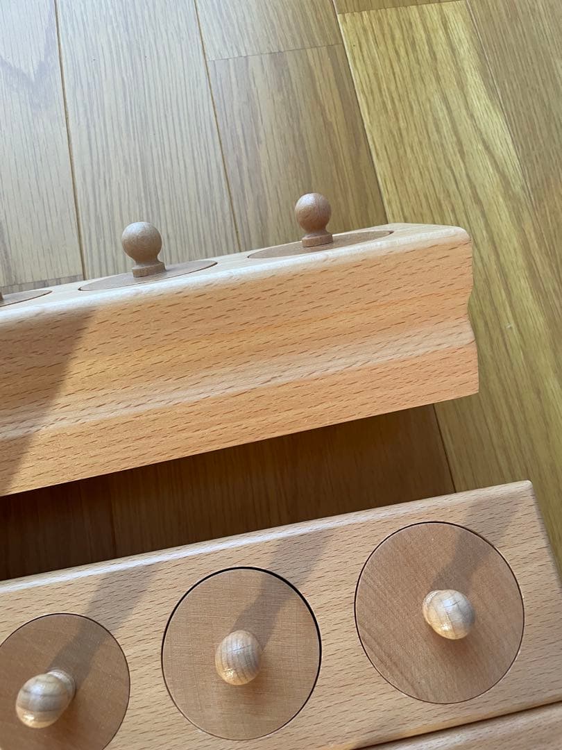 モンテッソーリ教具 円柱さし （大）4本セット モンテママ