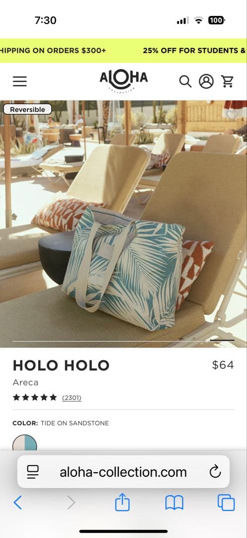 ALOHA HOLO HOLO トートバッグ