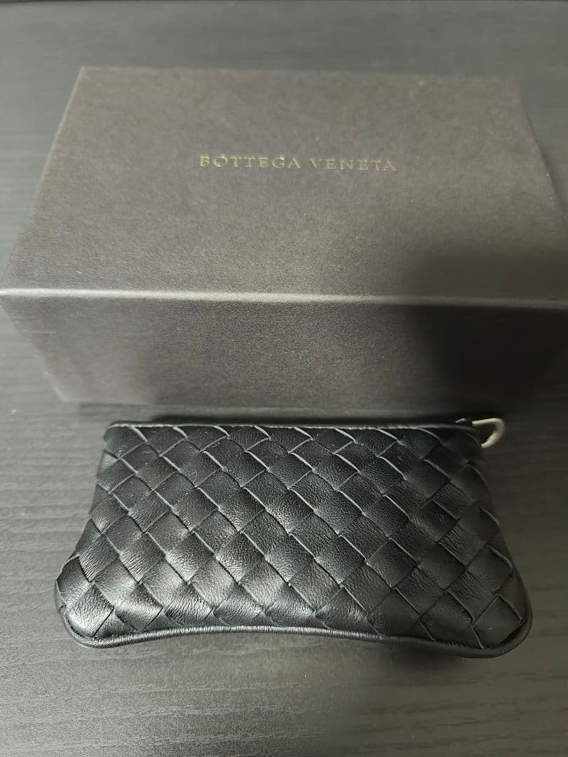 Bottega Veneta ブラックレザーケース　キーケース