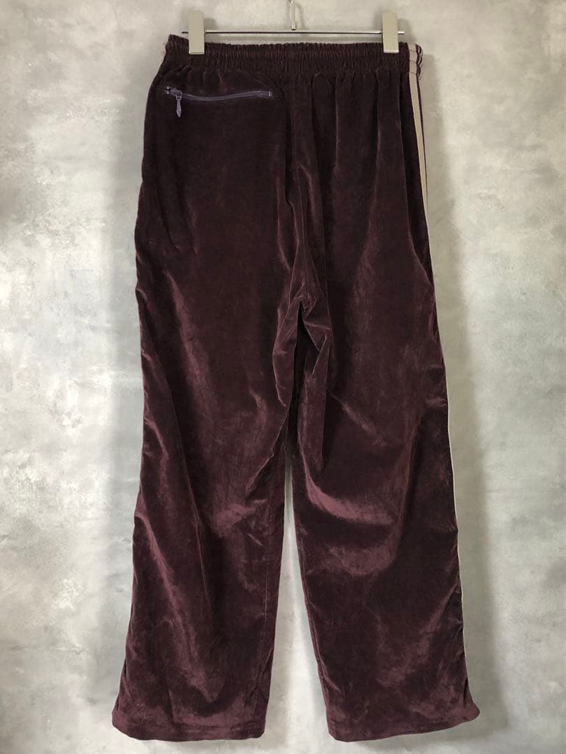 ニードルス　ベロア ライン トラックパンツ ワインレッド系