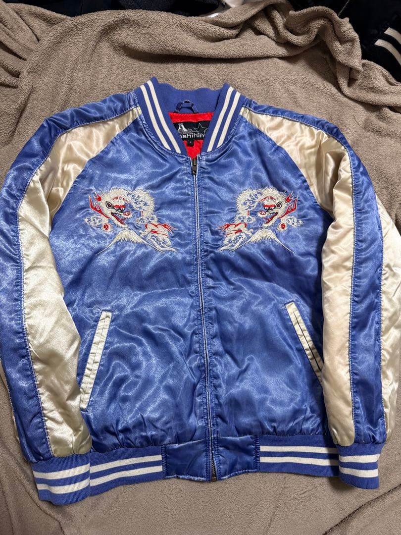 美品 日本製 Hoshihime 龍 日本限定スカジャン vintage サテン