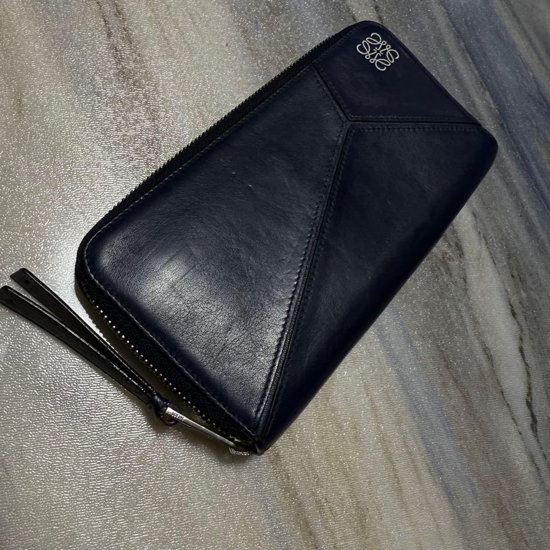 ロエベ LOEWE パズル 長財布 ネイビー