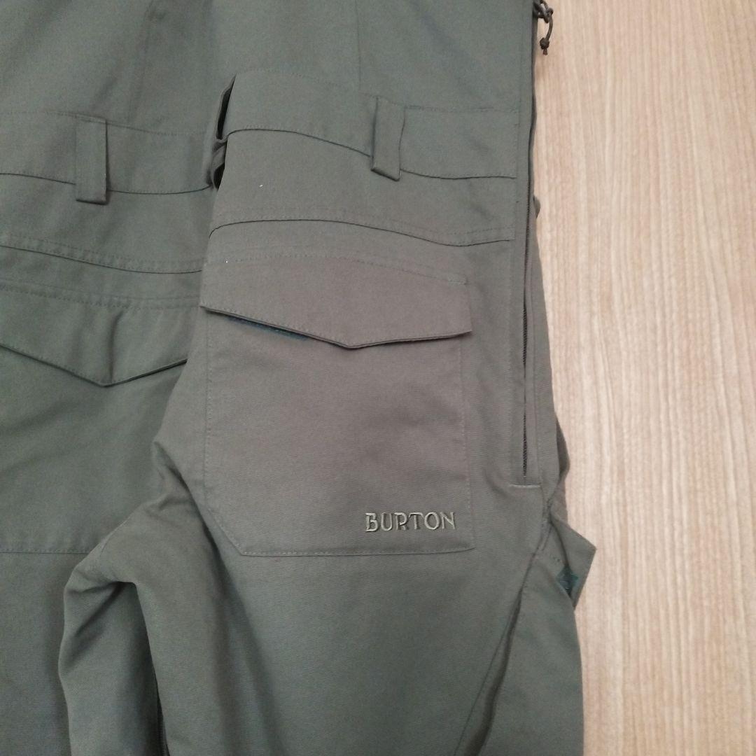 BURTONオリーブグリーン ビブパンツ 男性用