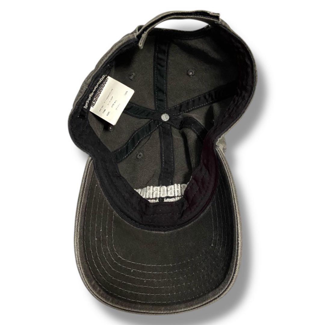 【ヴィンテージ加工】ネイバーフッド 刺繍ロゴ キャップ 炭黒 稲葉 長瀬 窪塚