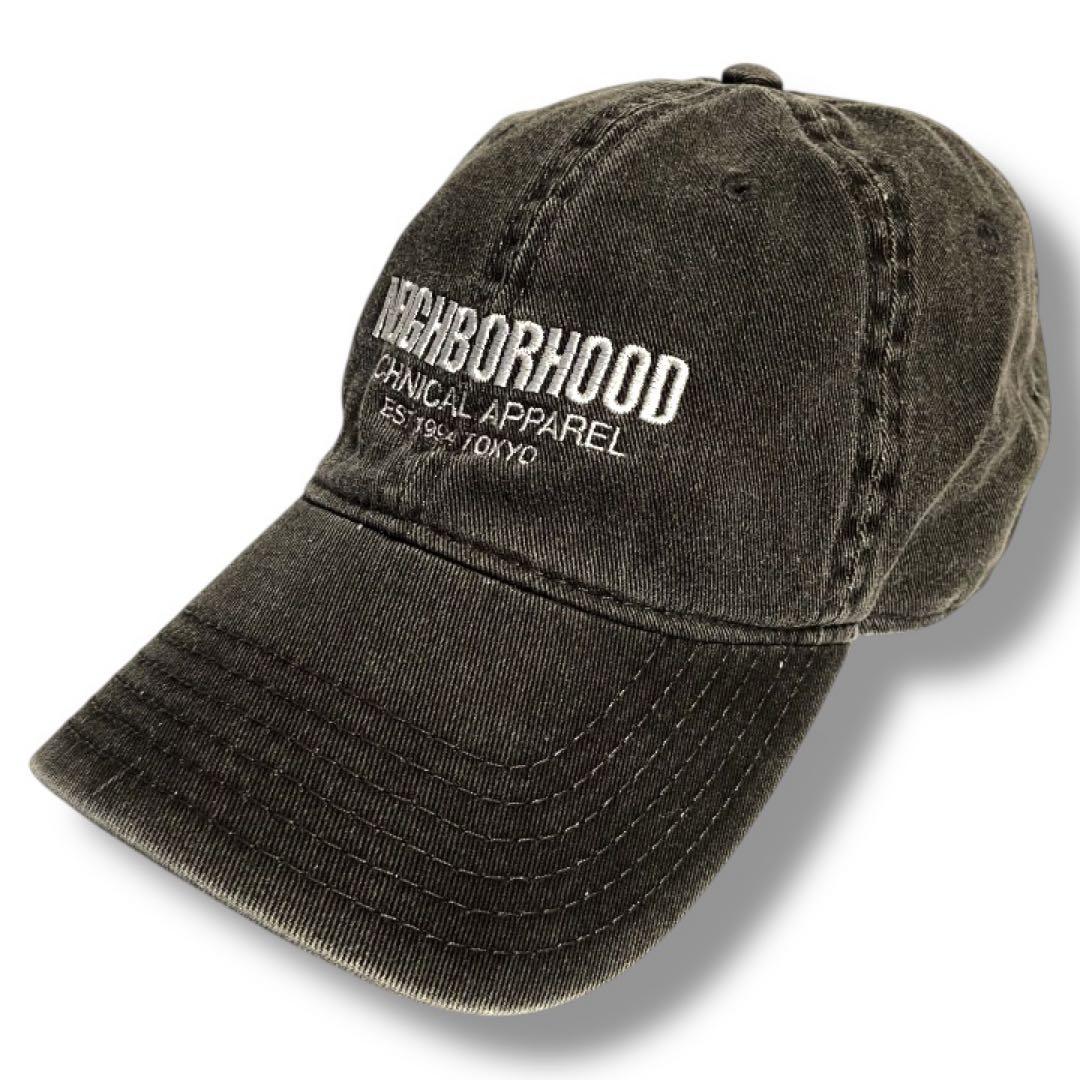 【ヴィンテージ加工】ネイバーフッド 刺繍ロゴ キャップ 炭黒 稲葉 長瀬 窪塚