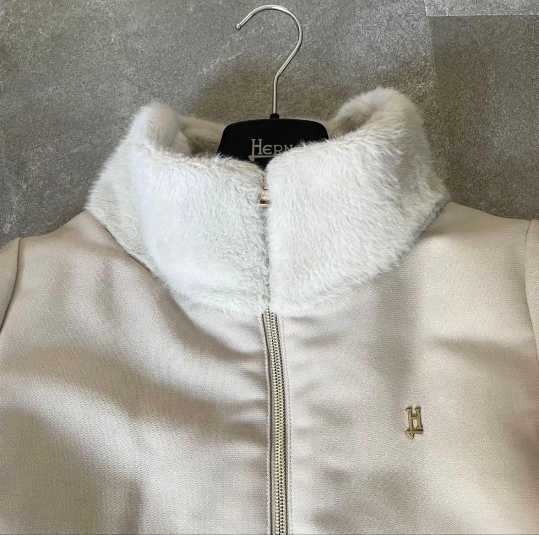 【美品】HERNO ヘルノ　エコファー　中綿　ショート　コート　ジャケット