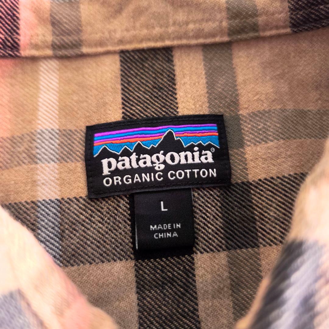 Patagonia　パタゴニア　ネルシャツ　ブラウン　ベージュ　L