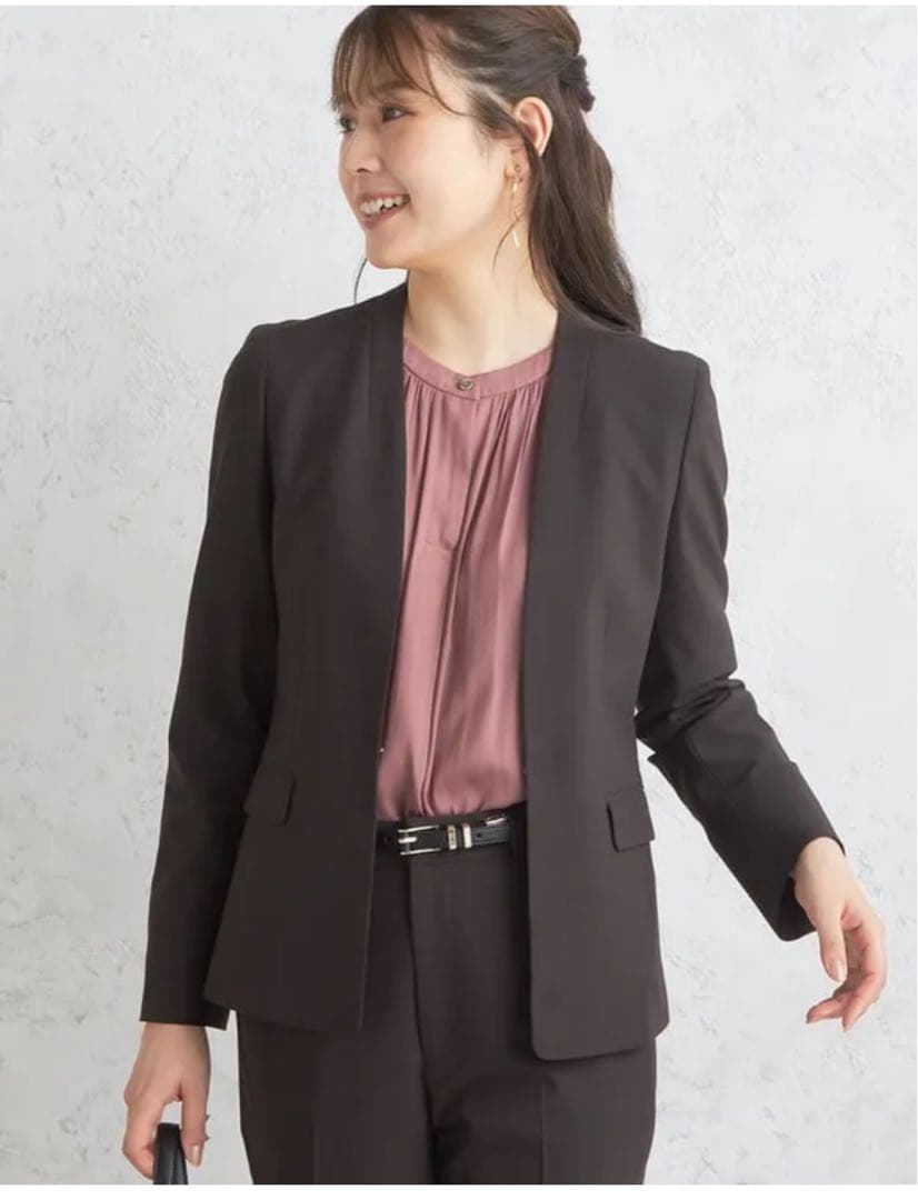 AOKI ダークブラウン ビジネススーツ 上下セット　LES MUES レミュー