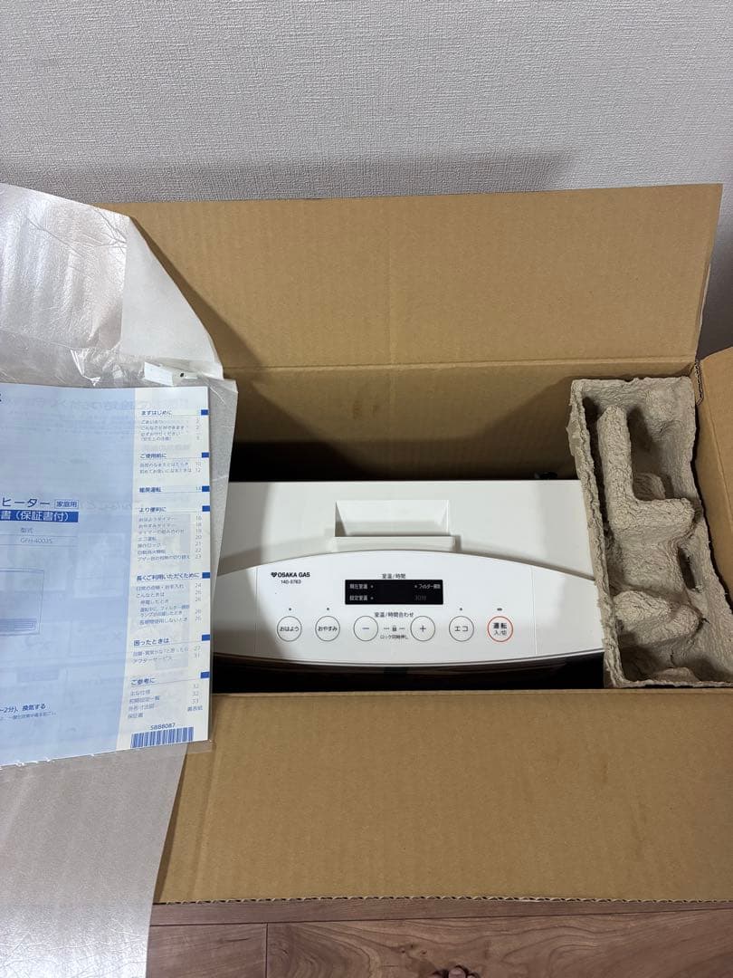 新品未使用　取説保証書有　大阪ガスファンヒーター 140-5763