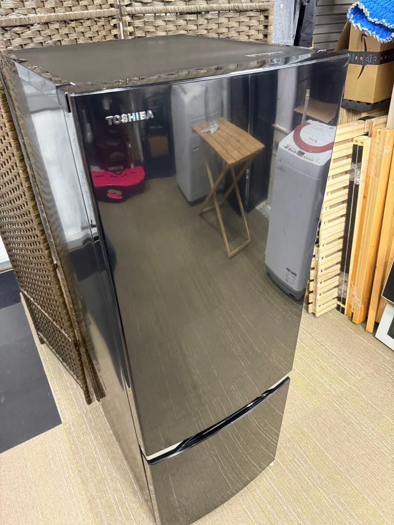 【洗浄消毒作業済】TOSHIBA 171L 冷凍冷蔵庫 GR-M17BS(K)