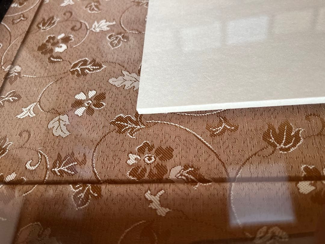 【未使用】書道用額縁　半切1/4 250 スミ丸黒塗り 浮N 額　書道　書