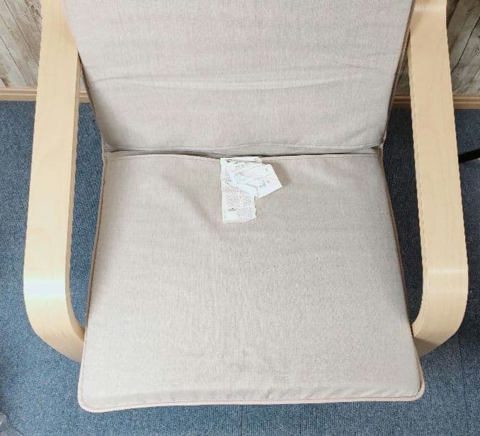 美品 IKEA POÄNG ポエング パーソナルチェア　ライトグレー イケア