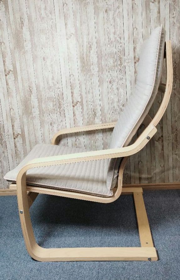 美品 IKEA POÄNG ポエング パーソナルチェア　ライトグレー イケア