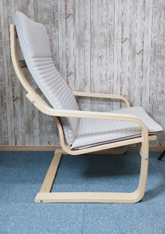 美品 IKEA POÄNG ポエング パーソナルチェア　ライトグレー イケア