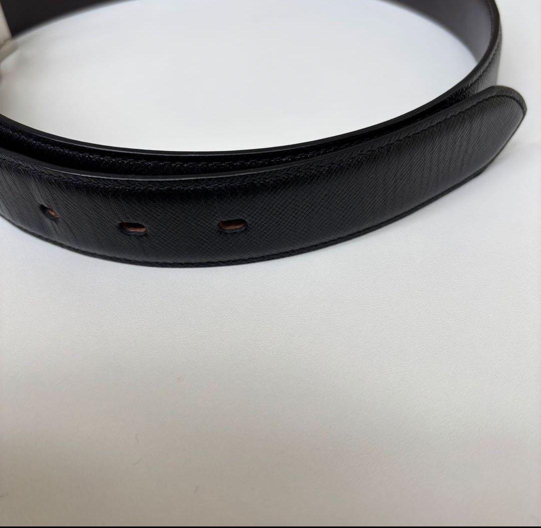 極美品　ポールスミス レザーベルト ブラックブラウン リバーシブル