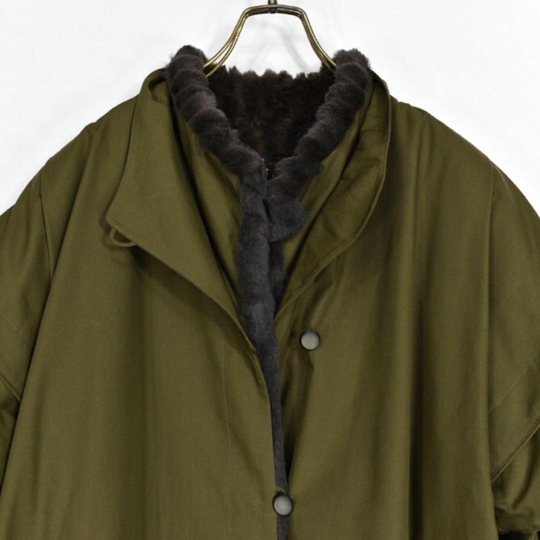 美品　hausammann+moos Diolen cotton ロングコート