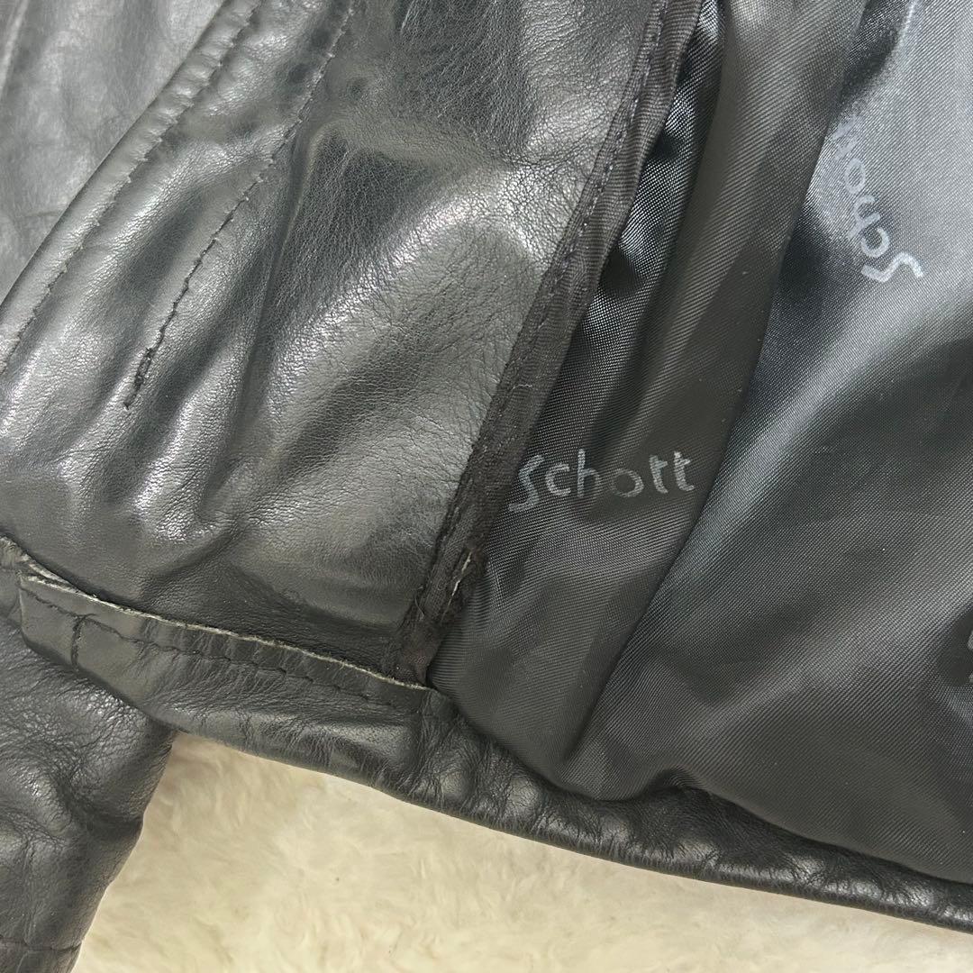 【希少サイズ42】ショット 141 シングルライダース レザージャケット XL