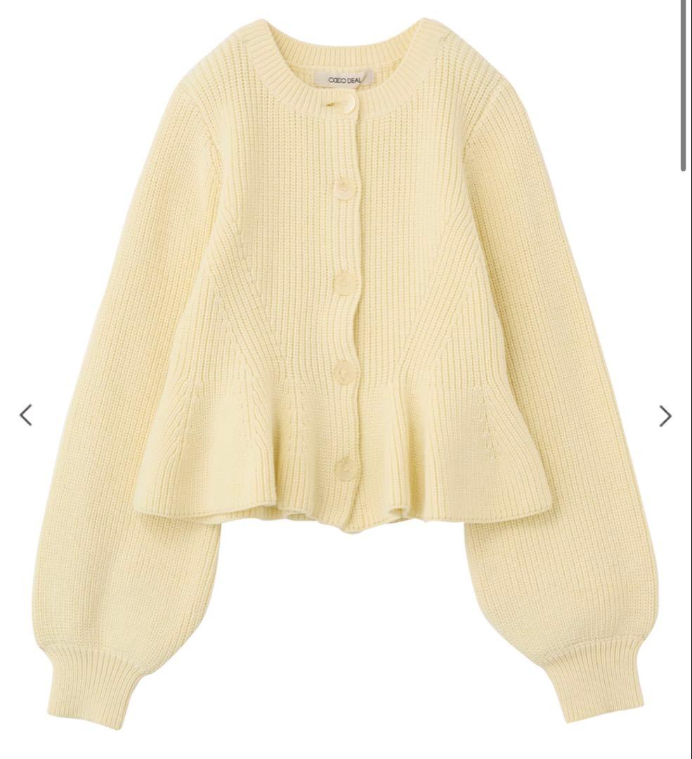 【新品未使用】COCO DEAL ココディール　ペプラムボタンニット　26ss