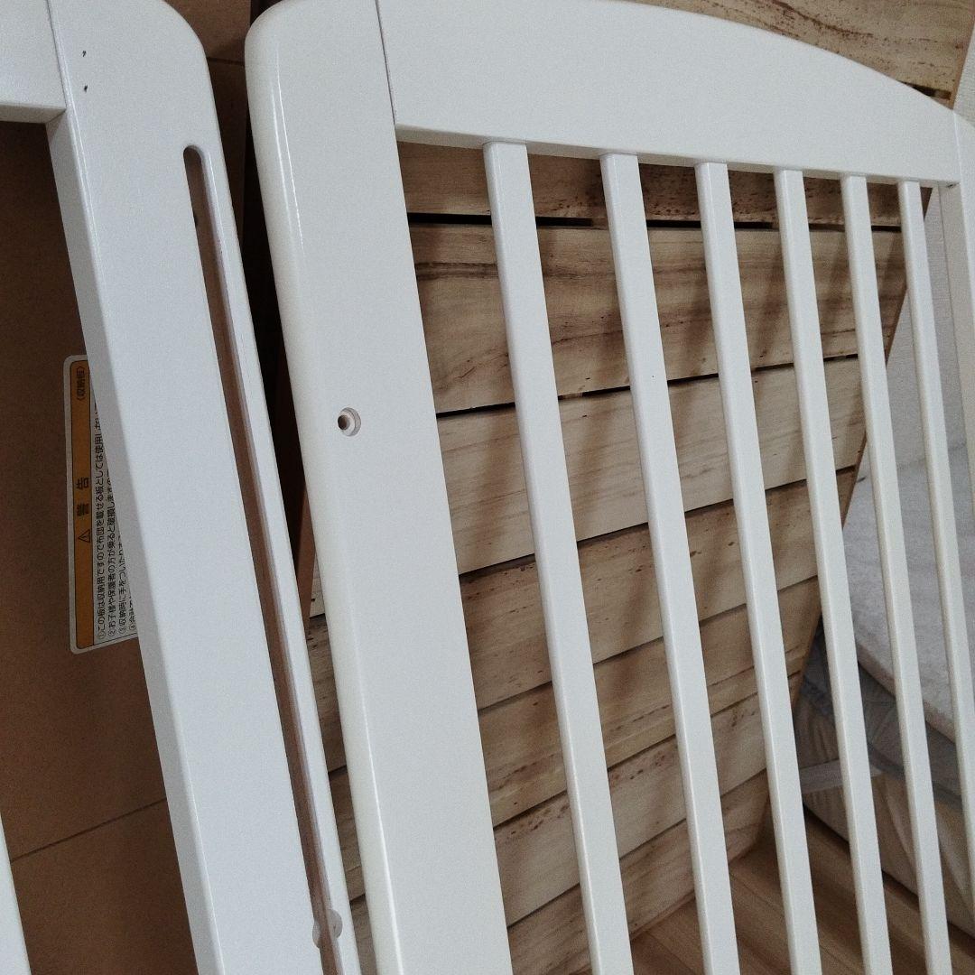 美品　KATOJI ベビーベッド ハイタイプ　レギュラーサイズ　ホワイト