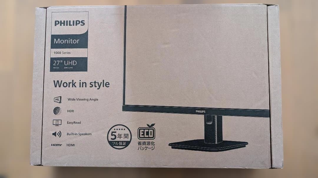 27型　4Kモニター　IPS　PHILIPS