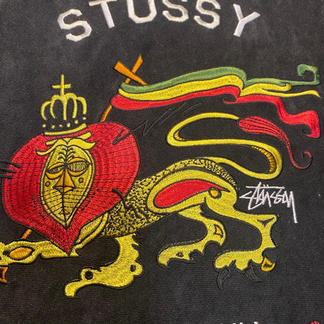 超激レア STUSSY ステューシー スタジャン スカジャン ブラック 刺繍