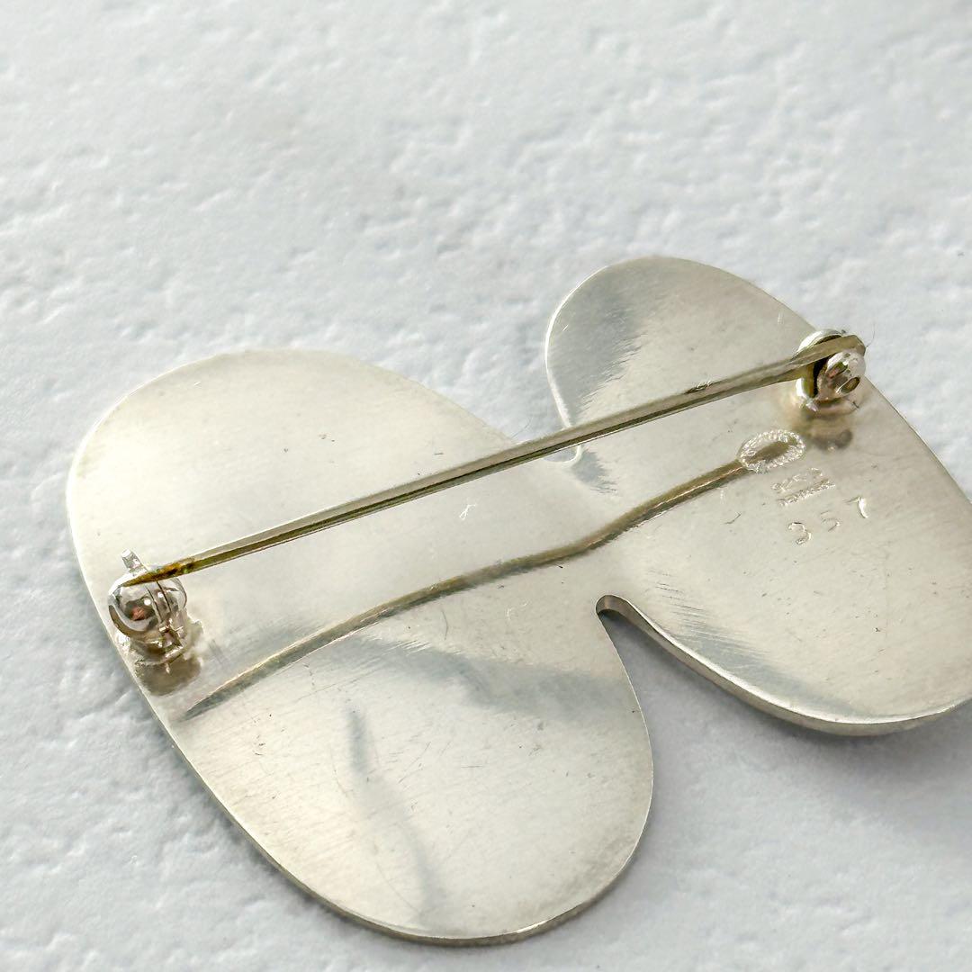  　357 シルバーブローチ　ツイスト　オーバル 925