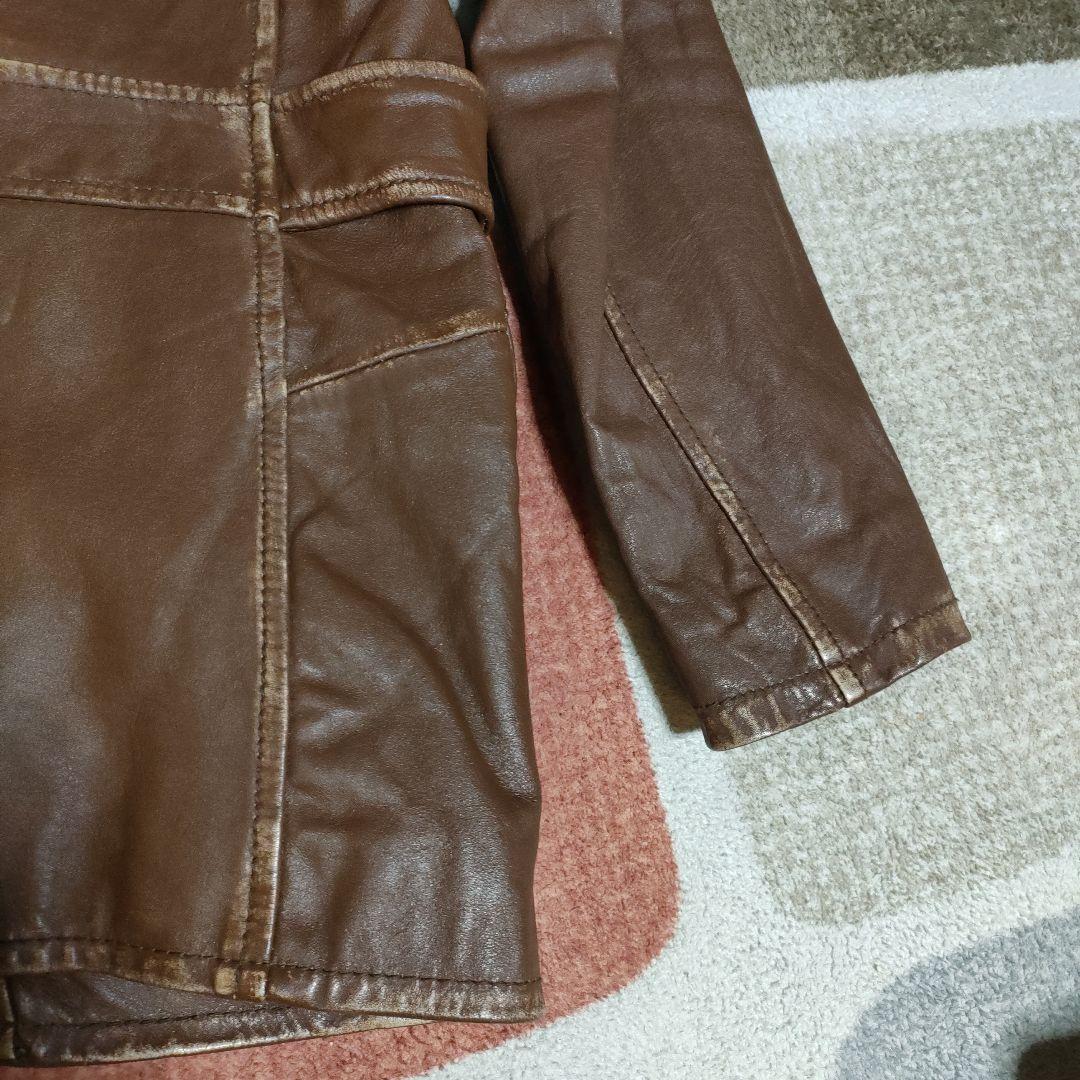 レアSchottボア襟現行タグ フリンジジャケットダメージ加工、交換可