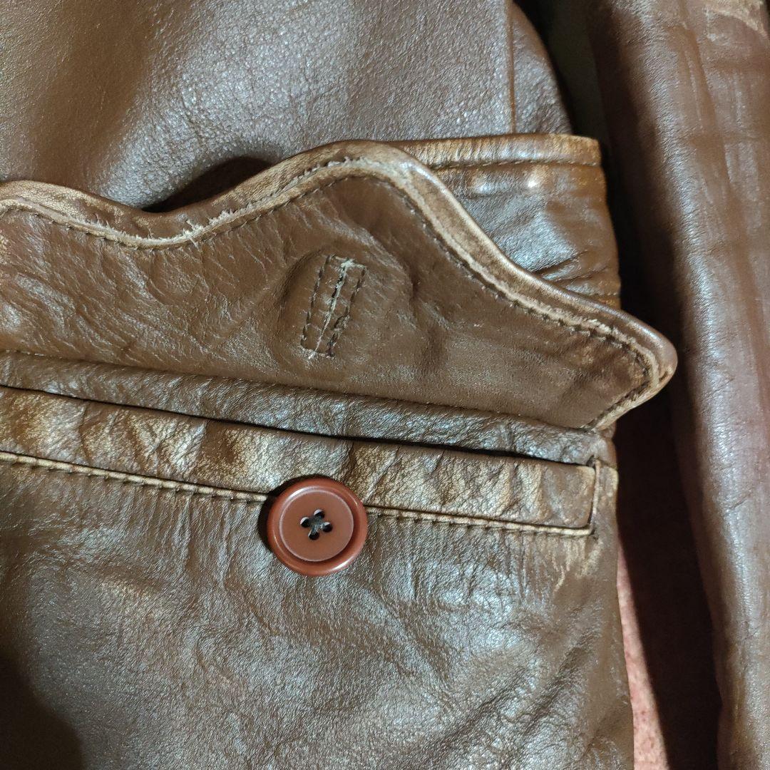 レアSchottボア襟現行タグ フリンジジャケットダメージ加工、交換可