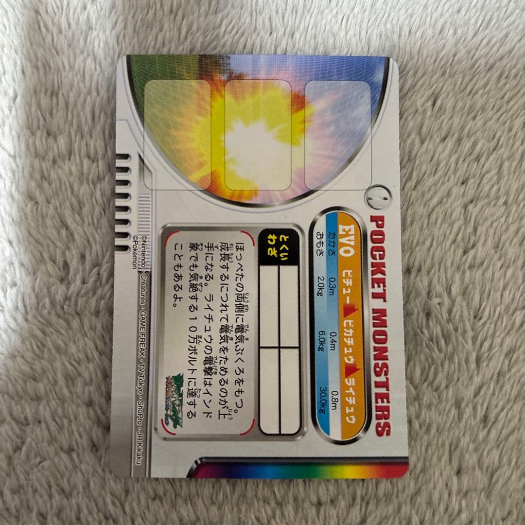 ポケモン図鑑　カードダス ピカチュウ ライチュウ ピチュー EVOシンカ