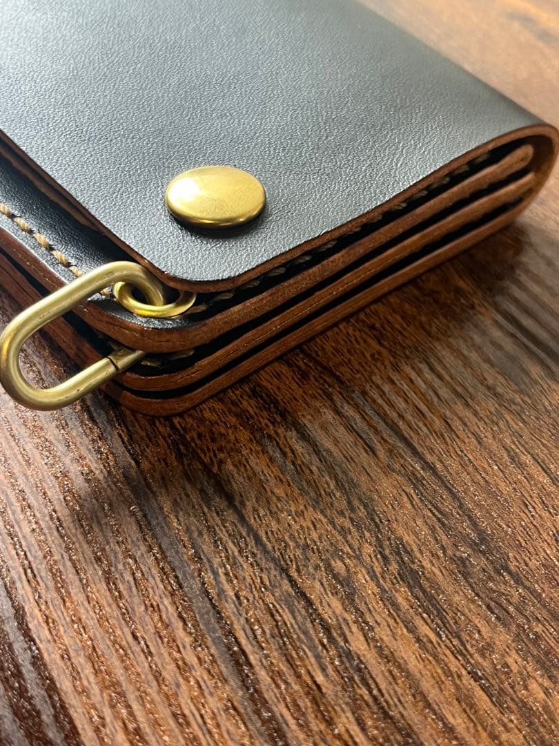 茶芯　トラッカーウォレット　栃木レザー 002