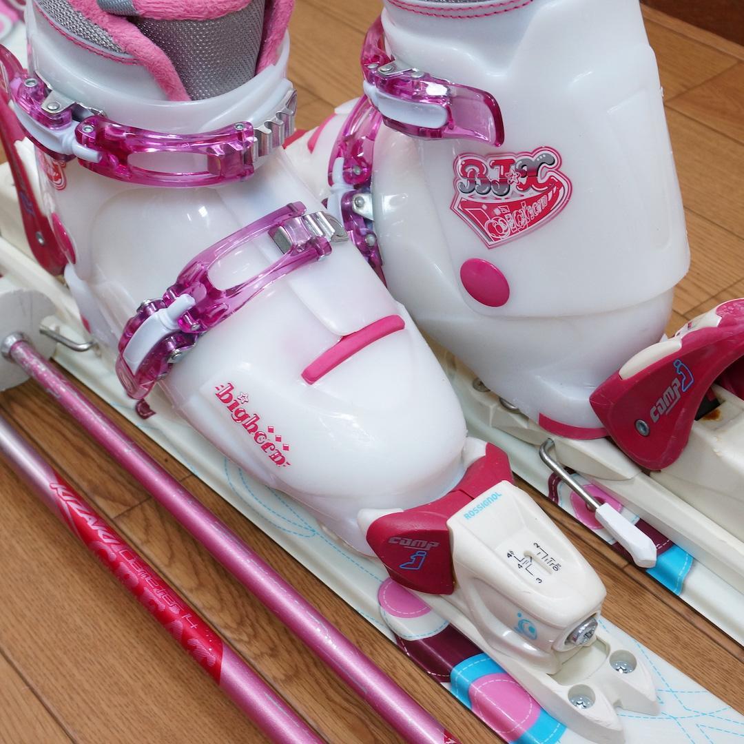 メンテ済 110cm 靴20cm ROSSIGNOL スキーセット