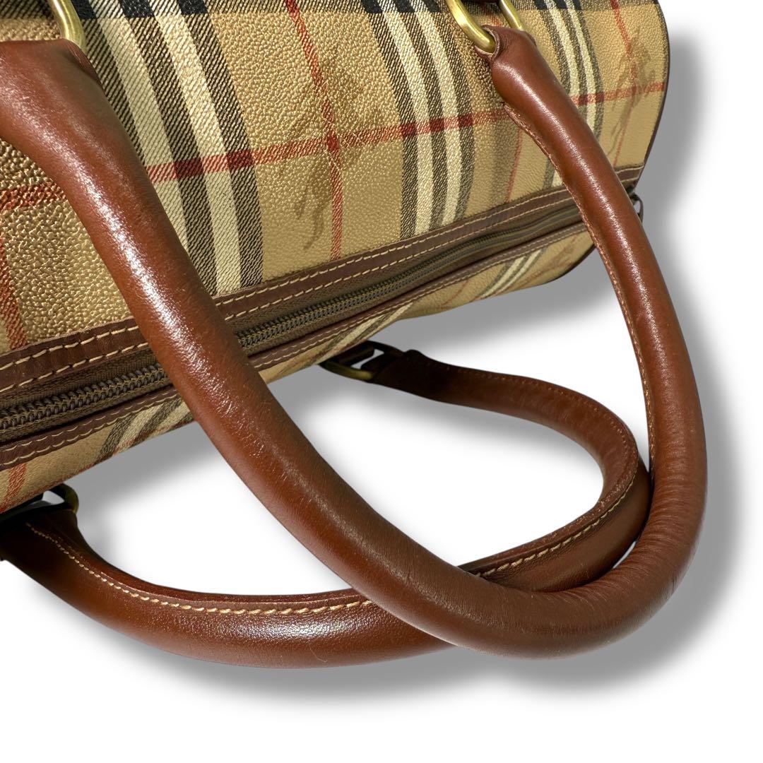 バーバリー　ボストンバッグ　ノバチェック　シャドーホース　レザー　大容量 旅行