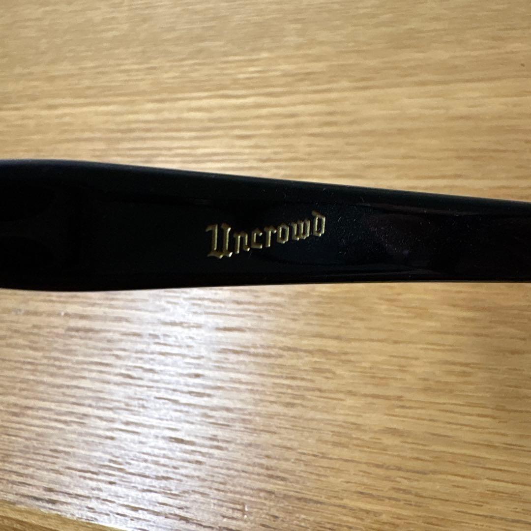 Uncrowd ブラック ラウンド型メガネ