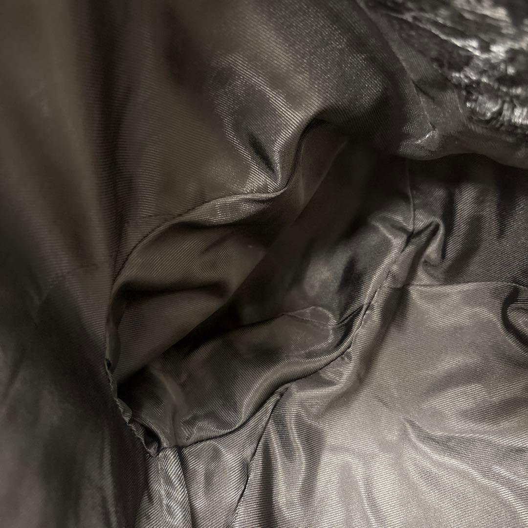 美品⭐️TORNADO MARTウェットルック シールライダースブルゾンジャケット