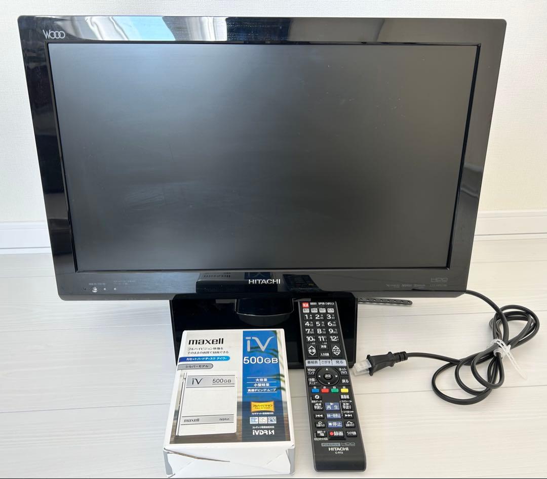 HITACHI WOOO 500GBテレビ 本体➕カセットHDD付き☆