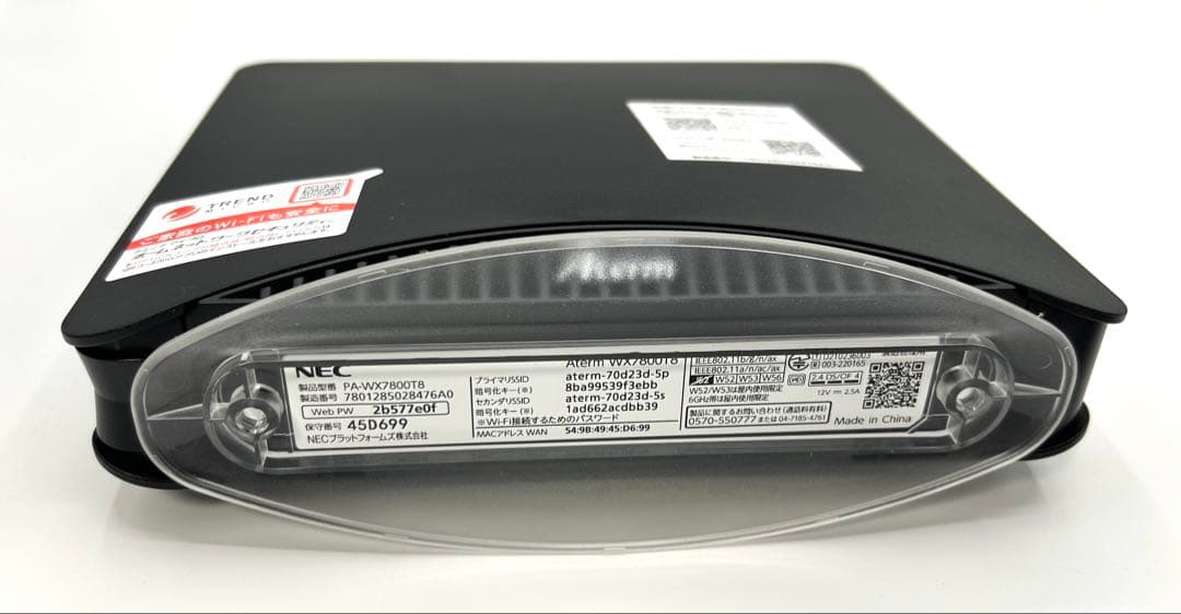 NEC PA-WX7800T8 無線LANルータ Aterm