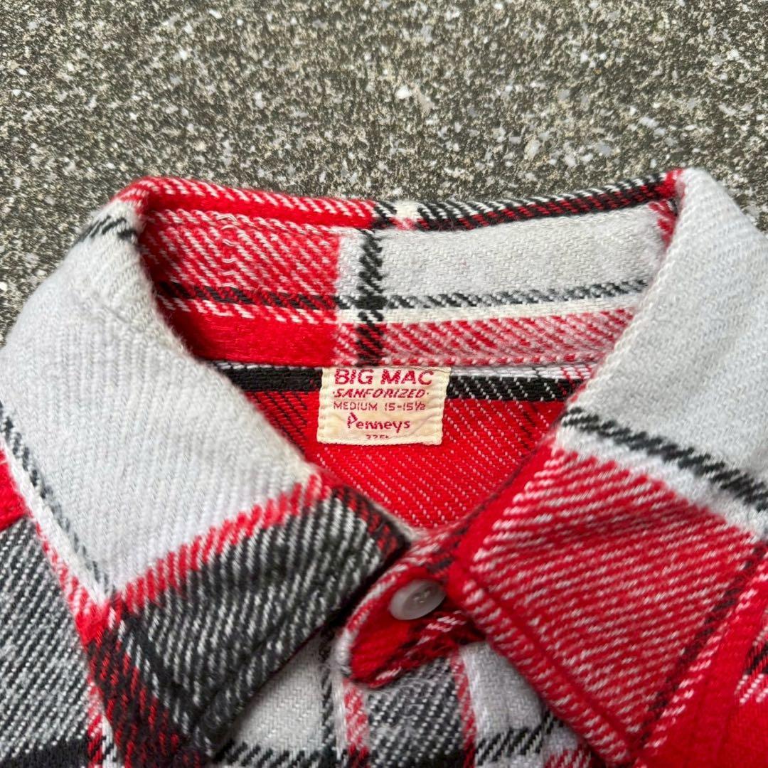 60s Big Mac Penney's ヘビーネルシャツ USA製 ネルシャツ