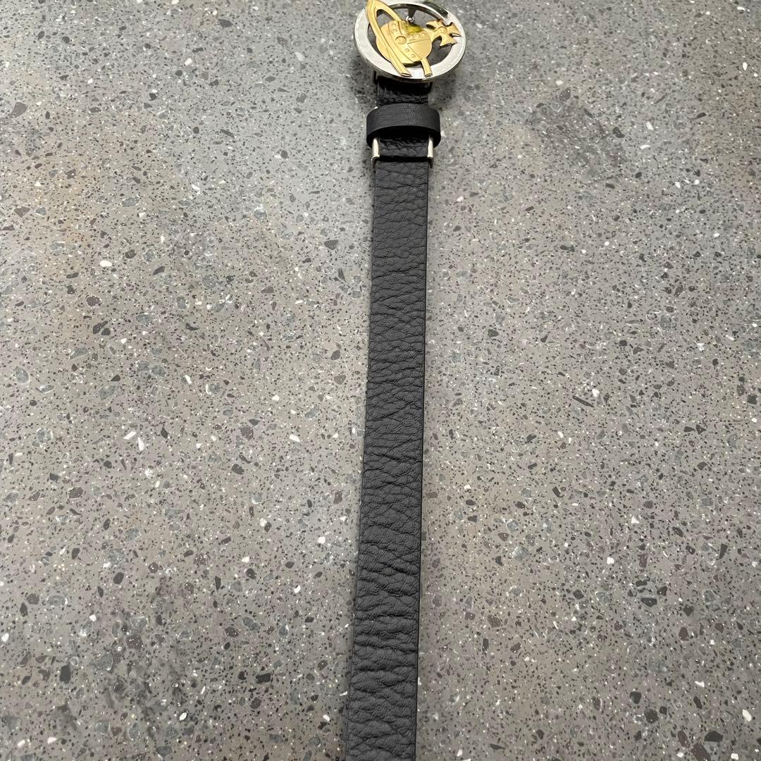 【Vivienne Westwood】オーブ　レザー　ベルト　黒　極美品