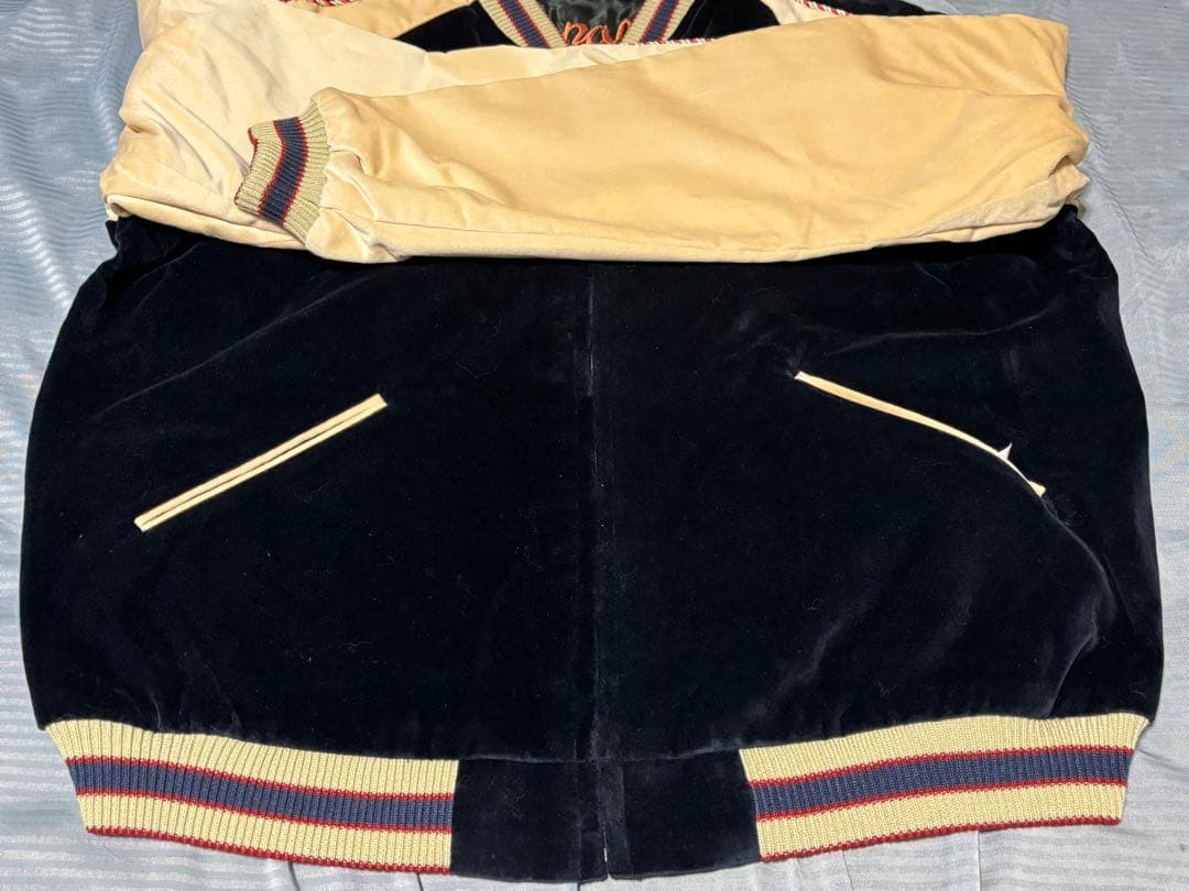 テーラー東洋　スカジャン　別珍　ツートン　試着のみ　TT15795-128