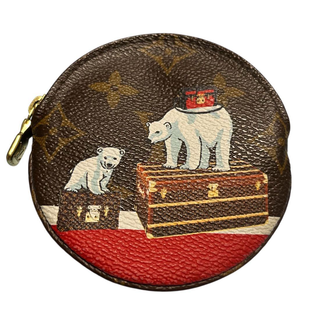 ルイヴィトン モノグラム ラウンドパース 2017年 クリスマス クマ