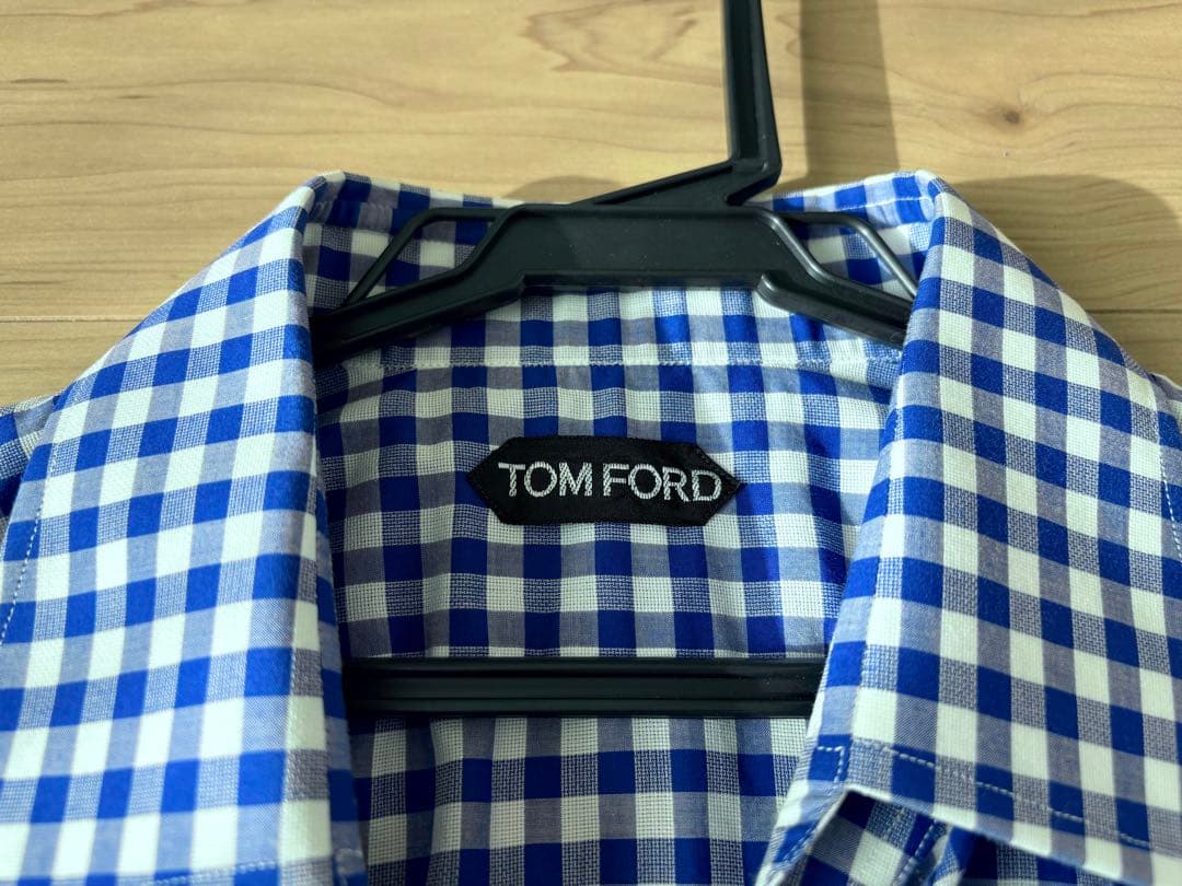 Tom Ford◆ブルーチェックシャツ