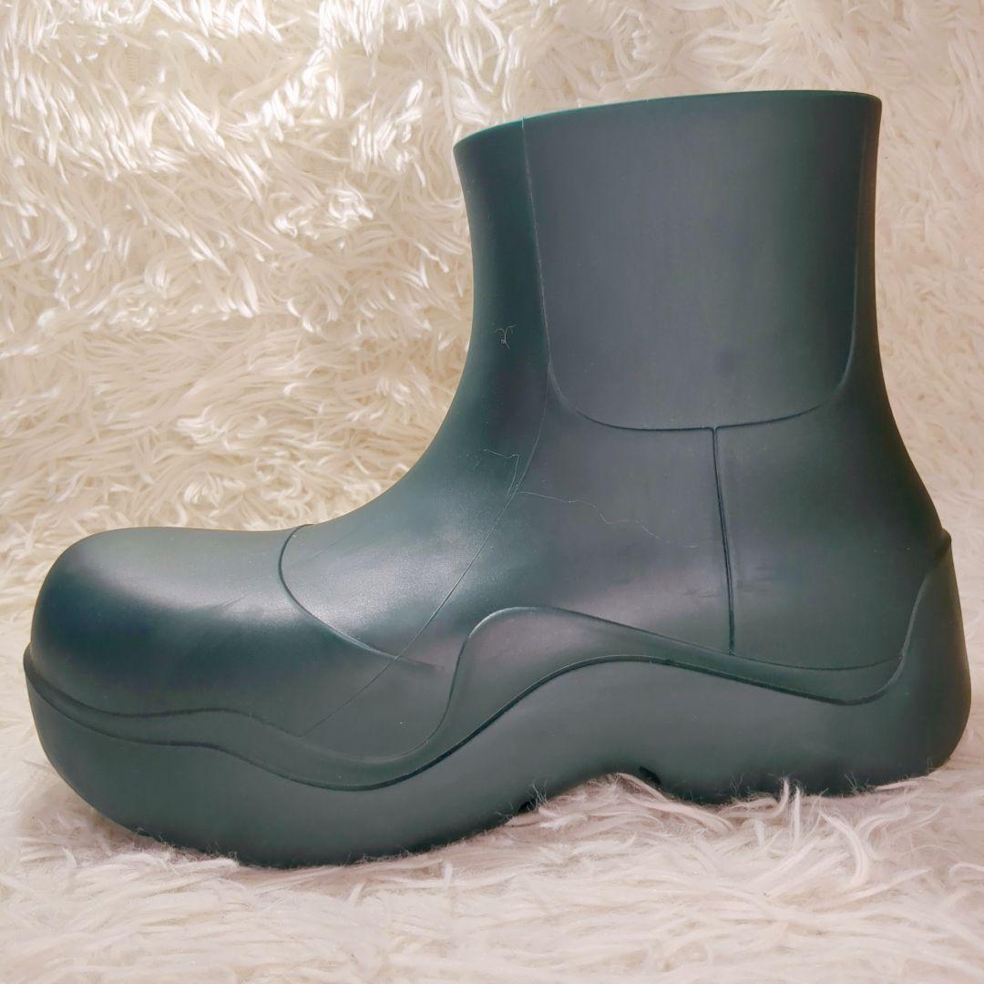 美品 BOTTEGA VENETA (23cm) ボッテガ パドルブーツ 緑