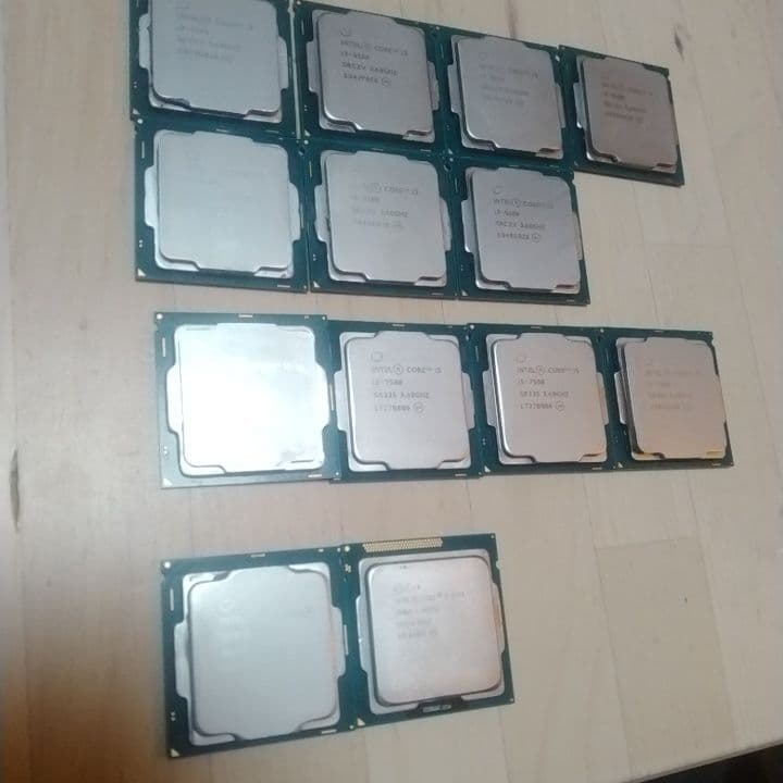 CPU i3-9100×7 i5-7500×4 他　計13枚