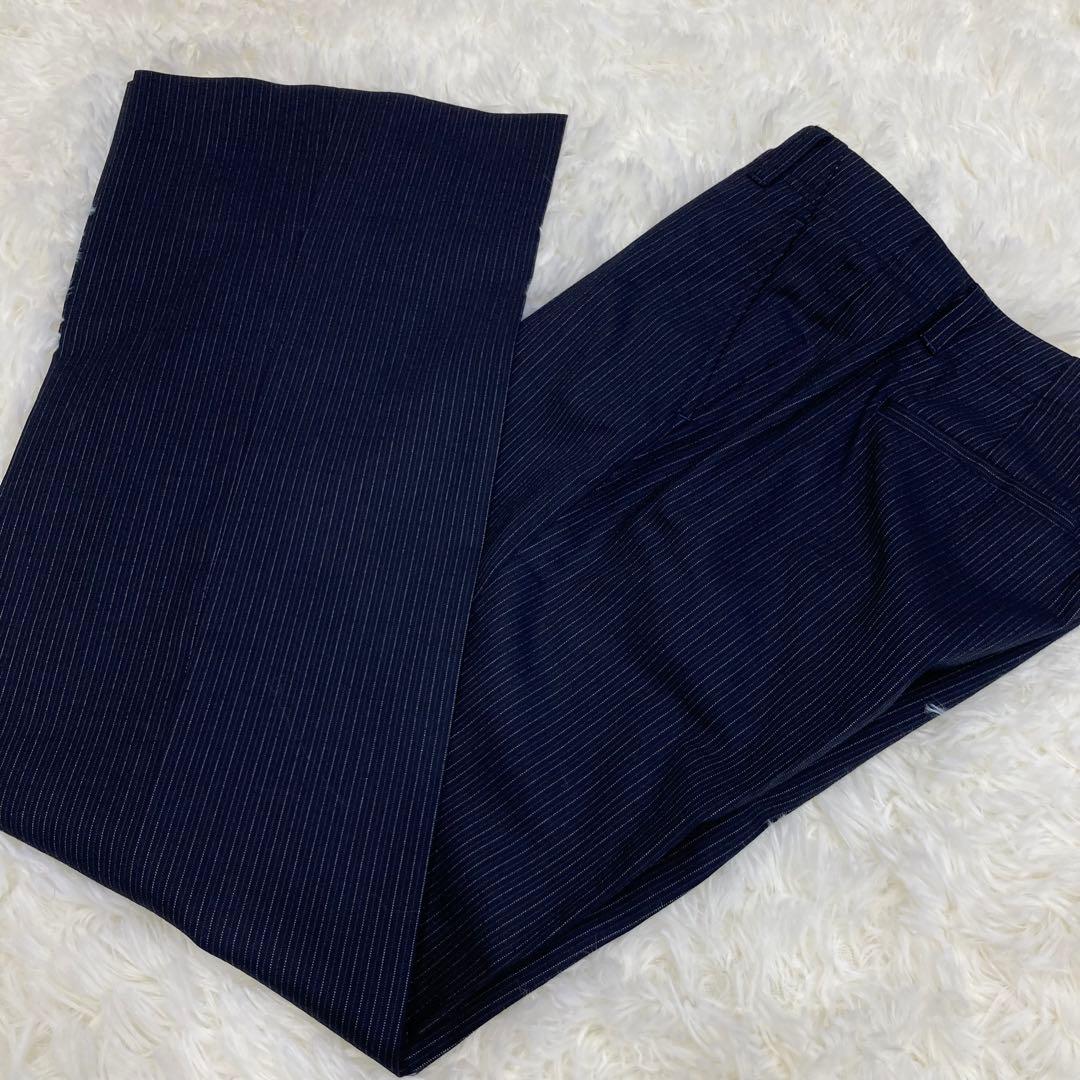 セオリーリュクス ネイビー ストライプ セットアップ サイズ違い パンツ M
