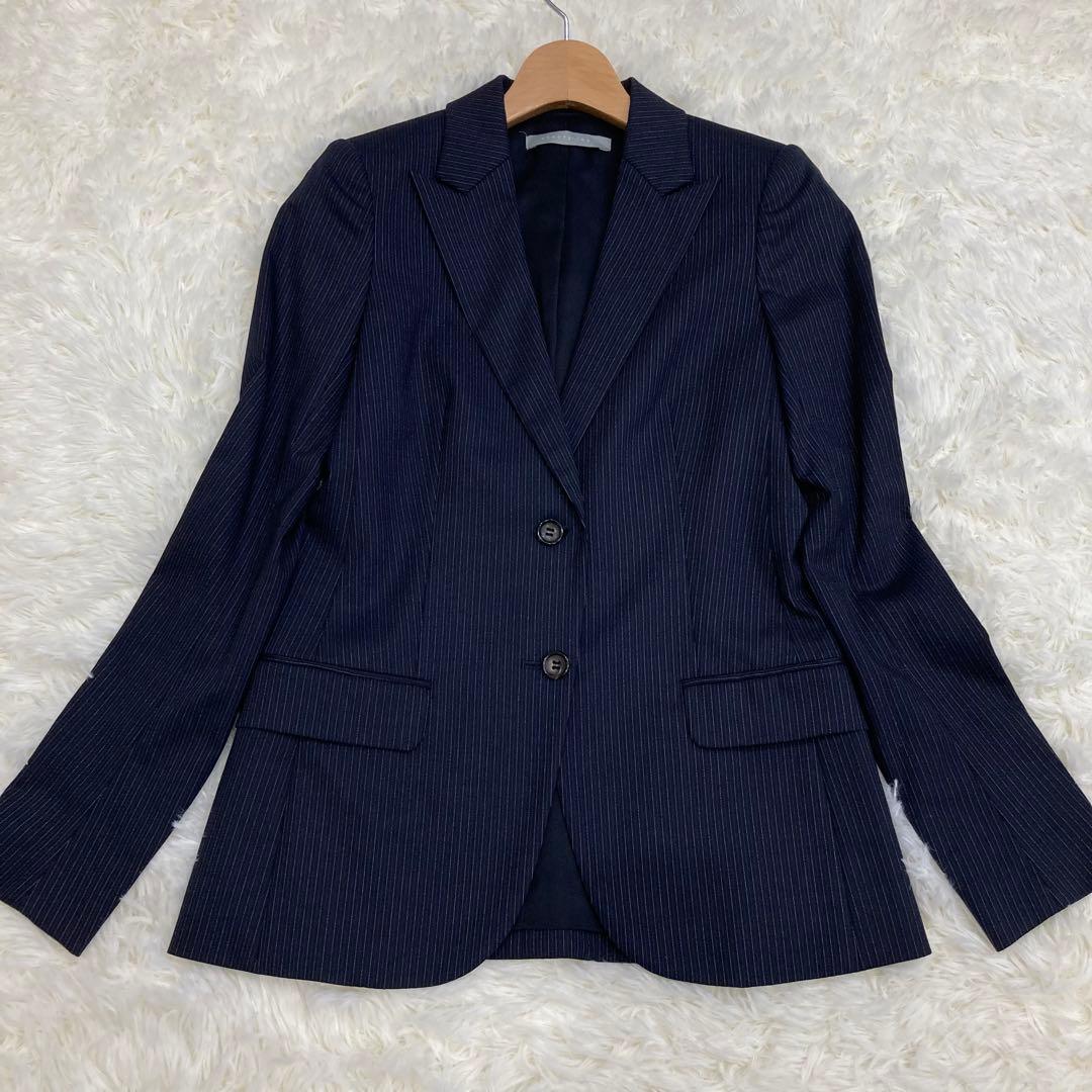 セオリーリュクス ネイビー ストライプ セットアップ サイズ違い パンツ M