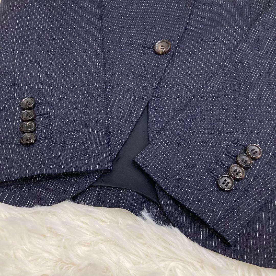 セオリーリュクス ネイビー ストライプ セットアップ サイズ違い パンツ M