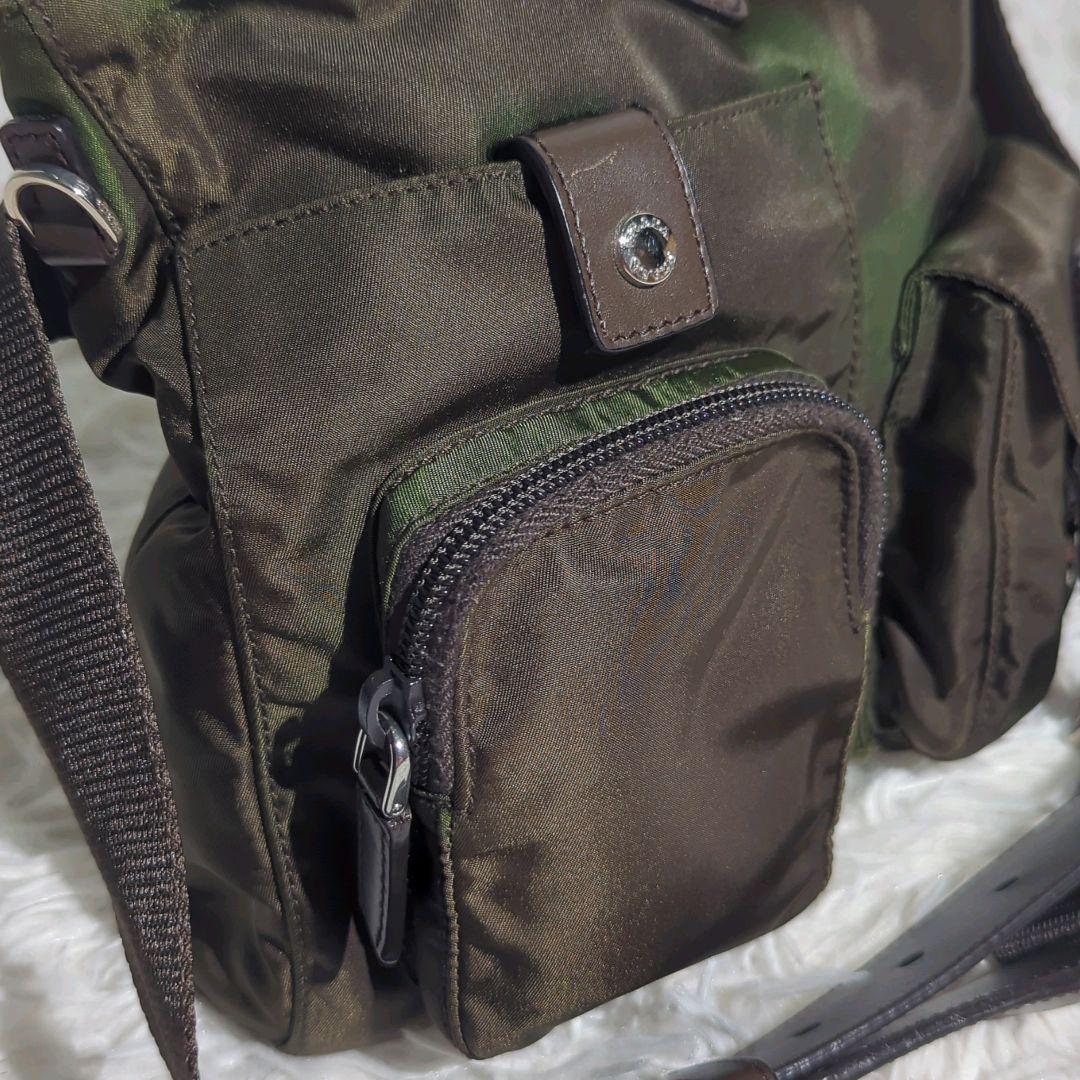 〈極美品〉PRADA 三角ロゴ ウエストポーチ レザーベルト Lサイズ